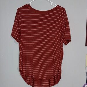 Striped Red Women's Top